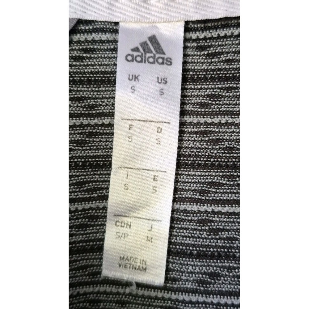 Adidas Men's S Short Sleeve Striped Polo Shirt Brown/Gray 3 Stripe Right Sleeve - Picture 5 of 7